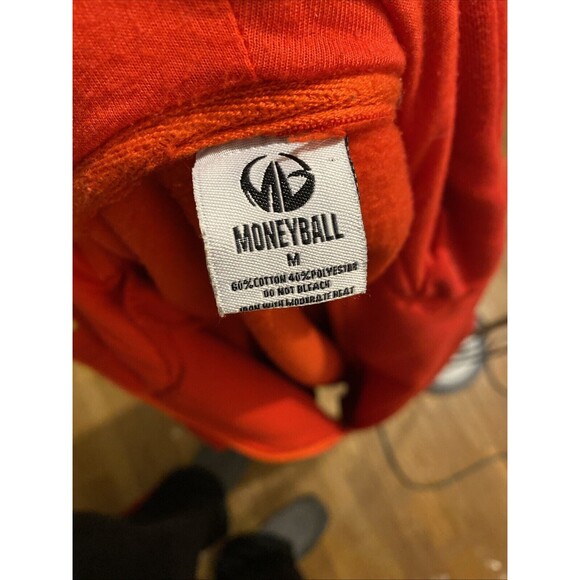 Moneyball Men's Full Zipper Hoodie Red‎ Medium - Picture 4 of 4